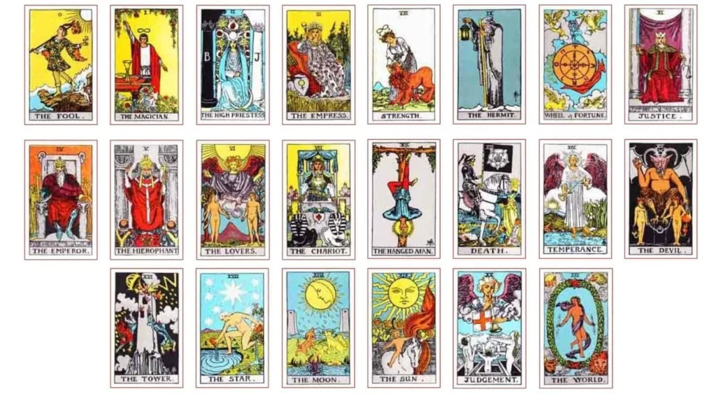 Rider-Waite-Smith tarot-kaartide kompositsioon